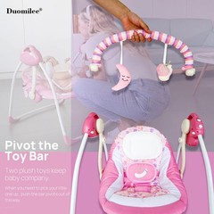 Baby Swings for Infants, Powered by Power Cord (Included) and Batteries for I…