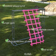 CL CLC Military Climbing Net – Playground Play Safety Net, Rope Ladder, Jungle