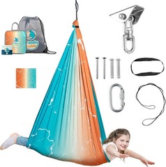 Versatile Indoor/Outdoor Sensory Swing – Calming 300lbs Capacity for Family Fun!