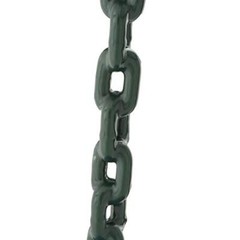 18″ Trapeze Bar Assembly with Rings, Green Bar, Rings, 36.5″ Plastisol Coated Ch