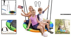 Durable 40 Inch Saucer Tree Swing – 600lbs Capacity Great for Family Bonding