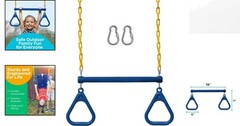 Safe & Sturdy Trapeze Swing Bar Set: Perfect Addition to Backyard Activities