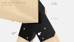 Heavy Duty Swing Set Brackets – 2 Pack A-Frame Mounting Hardware, Black