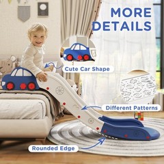 Toddler Slide for Bed, Sofa, Extra Length, Easy to Assemble, Blue