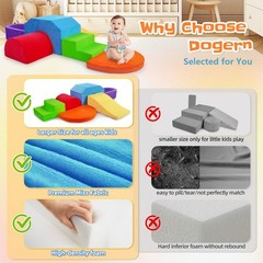 Foam Climbing Blocks, 6 PCS Baby Climbing Blocks, Toddler Climbing Toys Indoo…