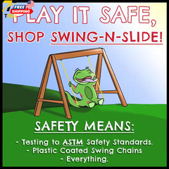 Wooden Outdoor Playground Set with Slides Rock Wall Swing Set & Playground Equip