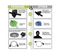 150FT Zip Line for Adults and Kids : Up To 380LBS Fast Tightening Zip Line Kit