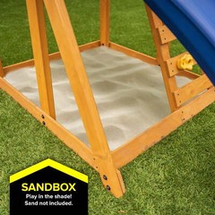 Wooden Swing Set Outdoor Slide Kids Backyard Playground Playset Playhouse AFrame