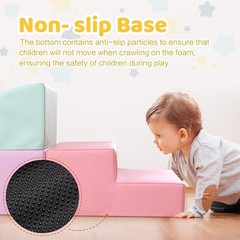 Foam Climbing Blocks for Toddler: with 4-Piece PU Leather Climbing Toys and a…