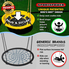 Super Saucer Metal Swing Set with Two Swings
