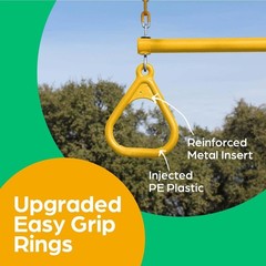 Outdoor Playground Upgrade: 18″ Trapeze Swing Bar with Heavy Duty Chains