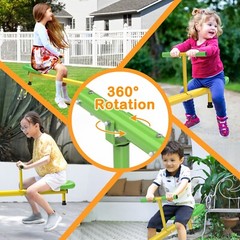Kids Seesaw Spinning Teeter Totter 360 Degrees Rotating Outdoor Playground Set
