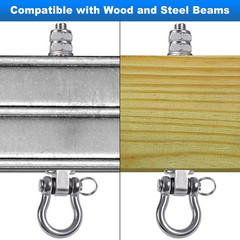 4Pcs Heavy Duty Swing Hangers with Bearings Swing Hooks for Wood & Metal Beams S