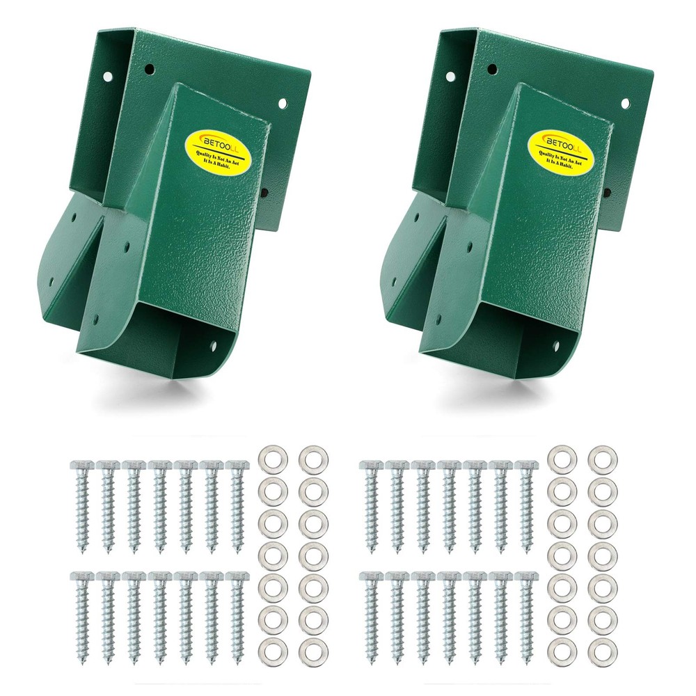 A-Frame 2 Brackets Swing Set Bracket with Mounting Hardware (Green)