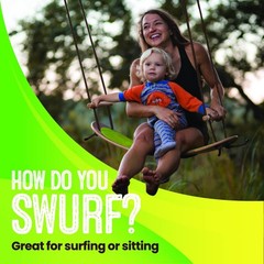 Swurfer Stand Up TreeSkate Outdoor Swing – Tree Swing for Kids with Adjustabl…