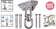 Durable Stainless Steel Ceiling Mount Swing Hook – Perfect for Hammocks & Swings