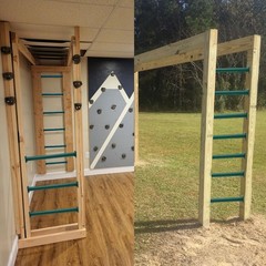 Set of 6 Monkey Bars Ladder Rungs Playground Sets for Backyards Steel Swing Set