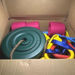 2×65 FT Ninja Warrior Obstacle Course for Kids with 13 Ninja Accessories