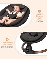 Baby Swing for Infants, Electric Baby Swing with Bluetooth, Portable Infant S…