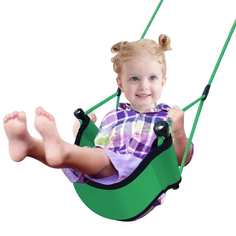 Children Outdoor Swing Seat, with Adjustable Ropes, Safety Playground Swing S…
