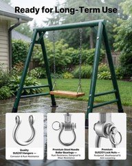 VEVOR Swing Hangers 6 Pack Heavy Duty Brackets for Hammocks Playground Silver