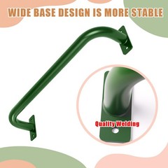 6 Pcs Green 17”Metal Playground Safety HandlesFor Indoor & Ourdoor