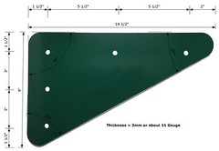 Triangle Bracket 14.5″ x9 Swing Play set Playground Hardware backyard gungle gym