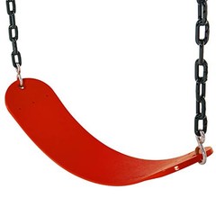 Jack & June Belt Playset Swing with 80” Chains Made for 5’ and 6’ Deck Red