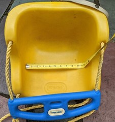 1983 Little Tikes Yellow Swing Toddler Child Outdoor Hanging Plastic Swingset