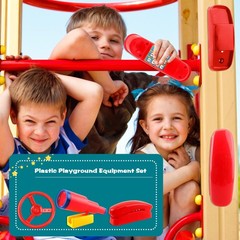 Playground Accessories Swingset Steering Wheel Plastic Telescope Telephone Sw…