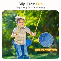 Outdoor Swings Seats with 66″ Rust-Resistant Heavy Duty Chain, Playground Navy