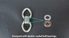 Silent Bearing Swing Swivel with 2 Carabiners – 360° Rotational Device for Tree