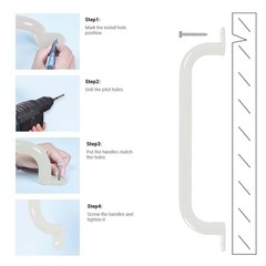 6 Pieces 17 Inch White Metal Safety Handles for Playground Equipment – Outdoo…