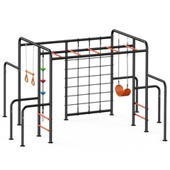Outdoor Jungle Gym Swing Set Monkey Bars Frame with Belt Swing 550lbs Heavy-Duty