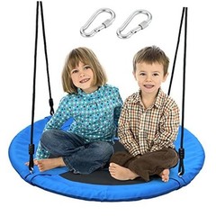 40 Inch Saucer Tree Swing for Kids | Outdoor 900D Oxford Waterproof, Blue