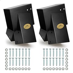 2 Swing Set Brackets for Swing Set A-Frame Heavy Duty with All Mounting Black