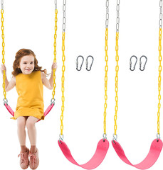 2 Pack Heavy Duty Swing Seat, Swing Set with 4 Snap Hooks for Kids Outdoor Play