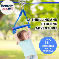Zip Ine Kit for Kids,Stainless Steellackline Pulley Slider with Swing Seat Zip L