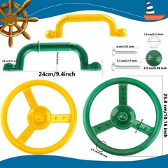 6 Pcs Playground Accessories Swingset Steering Wheel Plastic Pirate Steering …
