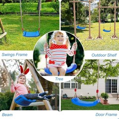 Swing Seat-Heavy Duty Non Slip Tree Swing Set Playground Swing Set, Blue