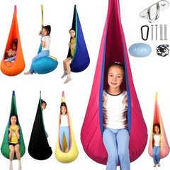 HiCamer Sensory Swing for Kids indoor and outdoor Pod hammock Chair Cranberry