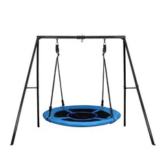 440lb Metal Swing Set Heavy Duty Frame Stand Backyard Kids & Adult w/40″ Swing