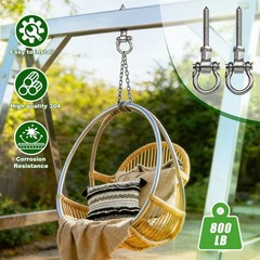 Swing Hangers 1500 LBS Load Capacity 304 Stainless Steel – for Yoga Hammock