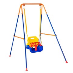 Uimoso Swing Sets for Backyard 3 in 1 Toddler Swing Set with 4 Sandbags Foldable