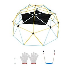 Climbing Dome for Kids 3 to 10 Years Old 10′ Geometric Dome Climber with Hammock