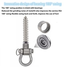2 Permanent Anti Rust Bearing Hanger Heavy Duty, 1500 LBS, 180° Swing Hardwar…