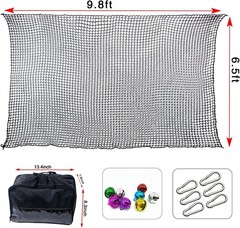 NEW 6.5′ x 9.8′ Double Layer Climbing Cargo Net Playground Safety Net with Bag