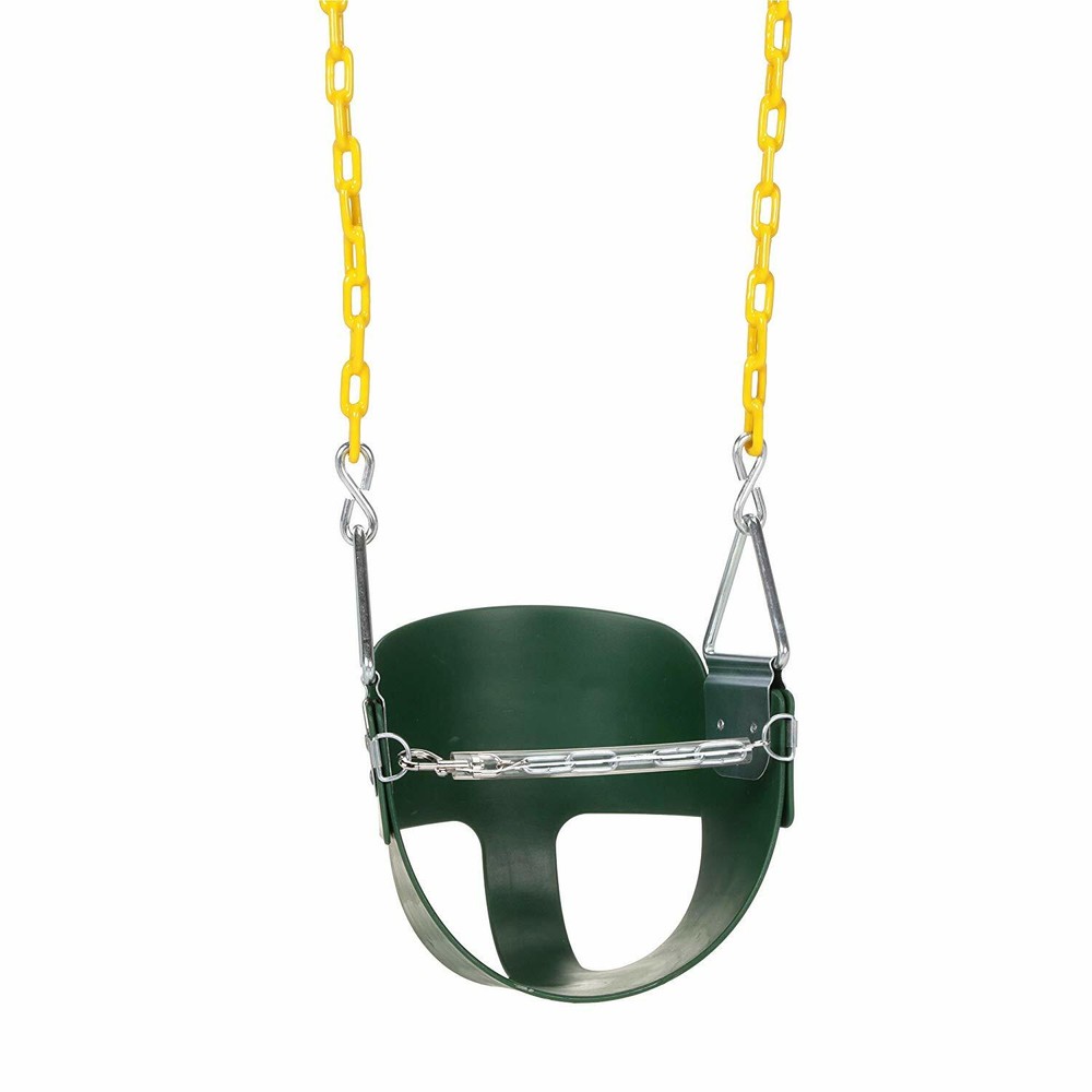 High-Back Half Bucket Toddler Swing – Coated Swing Chains, Fully Assembled