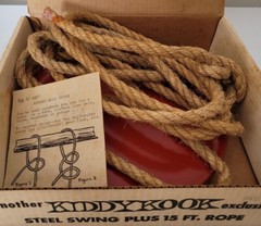 Vintage KiddyKook Steel Swing Plus 15 FT Rope
