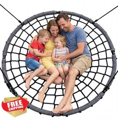 Trekassy 60″ Spider Web Tree Swing Grey+Black